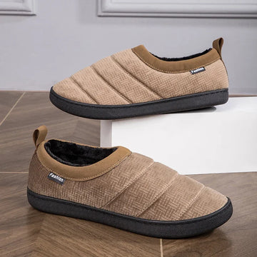 Unisex Home Men Cotton Slippers Winter Casual Indoor Outdoor Non Slip Shoes Warm Velvet Sneakers 2023 Men Women Snow Slippers