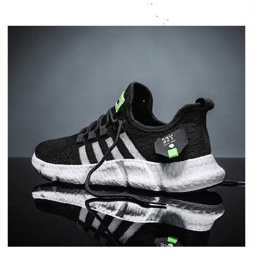 Breathable Casual Men Shoes Lightweiht Men Sneakers Mesh Fluorescent Tennis Shoes for Men Comfortable Jogging Sport Shoes 2023