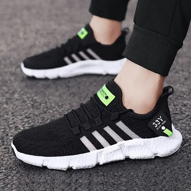 Breathable Casual Men Shoes Lightweiht Men Sneakers Mesh Fluorescent Tennis Shoes for Men Comfortable Jogging Sport Shoes 2023