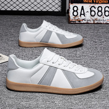 Women's Sneakers 2025 Leather Ladies Vintage Training Shoes Spring Flat Shoes Men Casual Lightweiht Soft Soled Skateboard Shoe